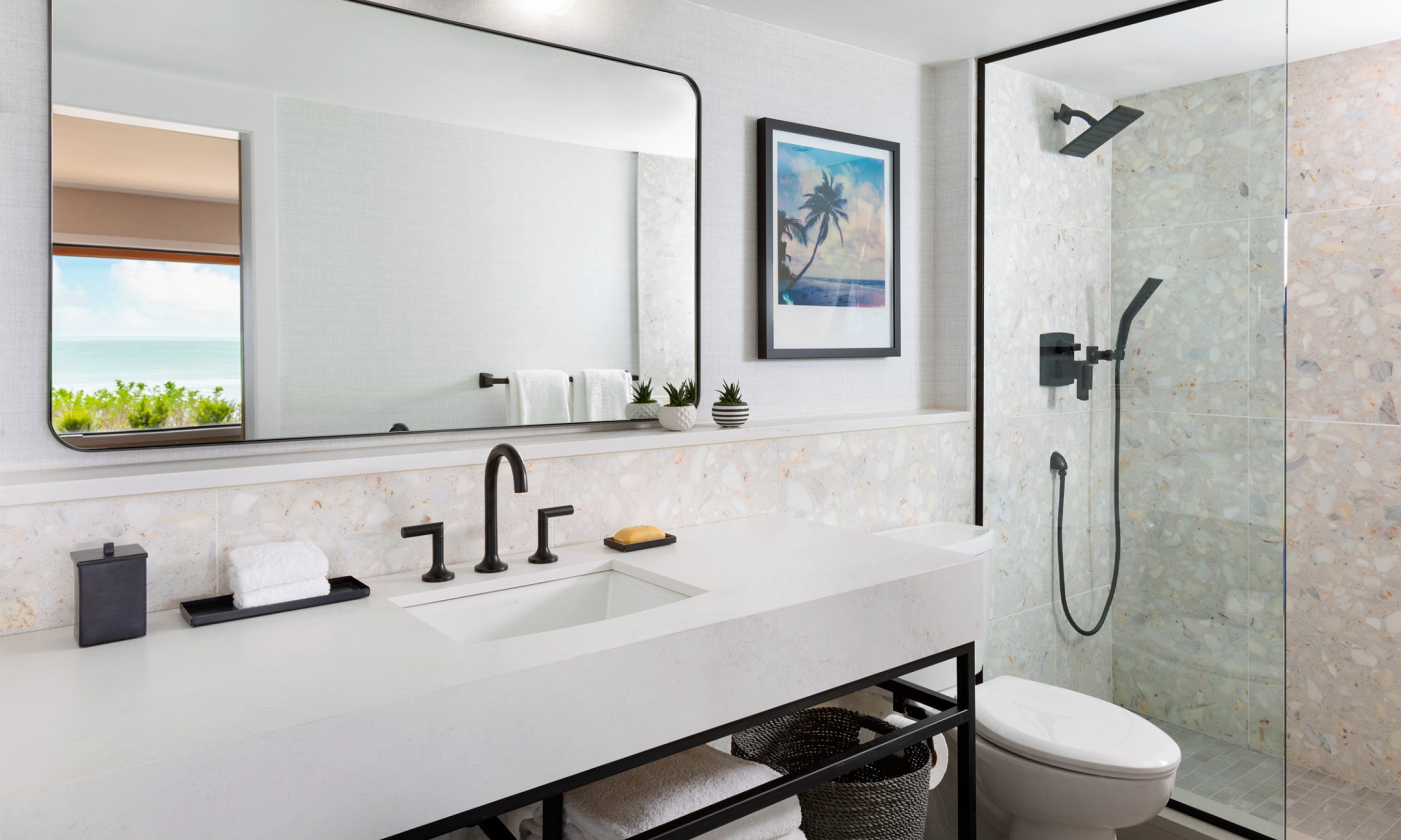 Bathroom sink & shower 