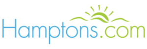 Hamptons.com logo with a sun above the text.